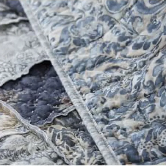 Pottery Barn Delaney Patchwork Quilt, Full/Queen, Blues/Yellow - Picture 5 of 10